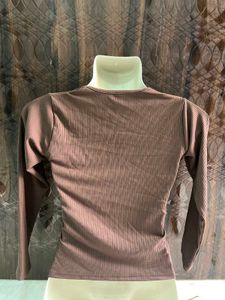 Ribbed V-Neck Cropped Top