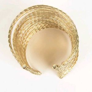 Gold Multi-Strand Cuff Bracelet