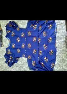 Royal Blue Floral Print Maxi Dress