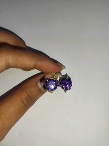 Quartz Chandi Silver Earring
