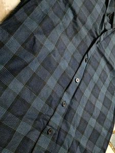 Men's Blue Plaid Casual Shirt