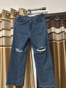 Stylish Ripped Blue Jeans