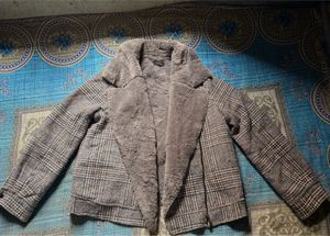 Stylish Plaid Lined Jacket