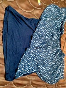 Stylish Navy & Polka Dot Top