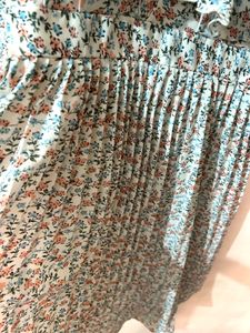 Floral Smocked Pearl Detail Dress