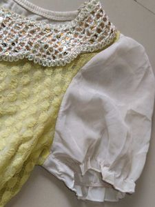 Yellow Shimmer Top