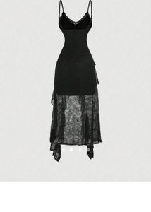Elegant Black Lace Dress (XS)