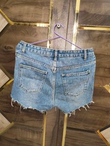 Distressed Denim Shorts