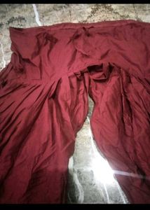 Maroon Dhoti Pants