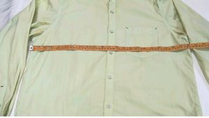 Men's Light cream Band Collar Shirt