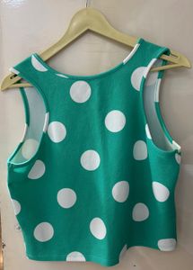 Chic Polka Dot Sleeveless Top