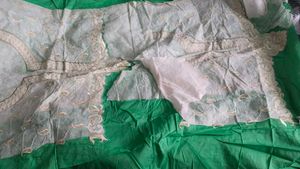 Elegant Green Embroidered neck work pc
