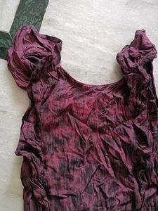 Stylish Maroon Printed jumpsuit