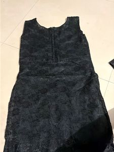 Elegant Black Lace Kurta