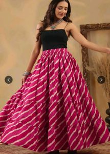 Pink Striped Skirt
