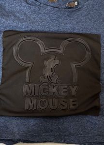 Mickey Mouse Cold Shoulder Crop Top