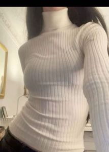 Ribbed Turtleneck Top
