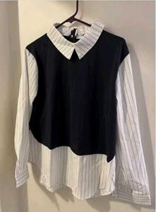 Striped & Solid Color Block Top