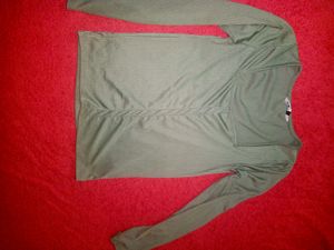 Green Fitted Full Sleeves Top