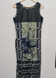 Boho Abstract Print Sleeveless kurta
