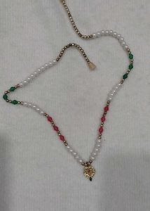 Beaded Heart Pendant Necklace