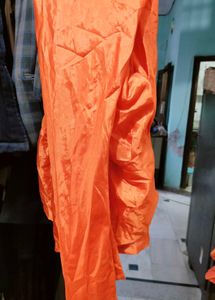 3 pcs Elegant Orange Ethnic Gown