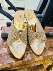 Embellished Block Heel Sandals