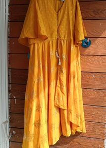 Stylish Yellow Printed Kurti
