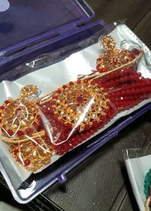 Kundan Gold Plated Adjustable Choker And Earrings