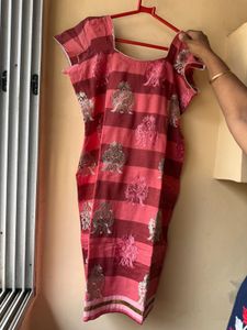 Elegant Pink Kurta Set with Dupatta size M