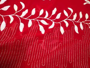 Cherry Red Sequence Work Saree