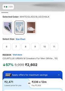 Reebok white color Sneakers
