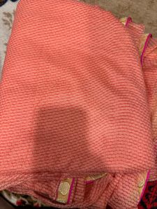 Elegant Pink Embroidered Saree