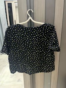 Polka Dot Button-Down Top