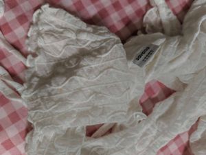 Sheer White Tie-Up Crop Top