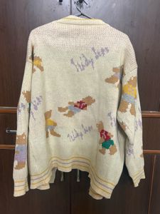 Cute Teddy Bear Knit Cardigan