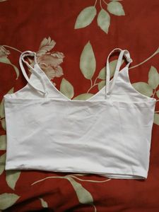 Cloudcore White Camisole Crop Top