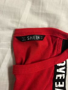 Shein- Red racer tank top