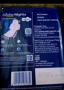 Stayfree Secure Nights Pads