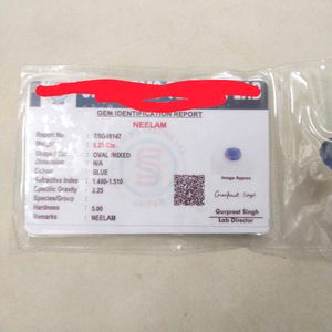 6.25 CTS. Original Blue Sapphire (Neelam/नीलम) Gem