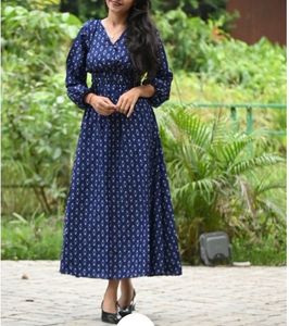 New Elegant Blue Printed Kurta