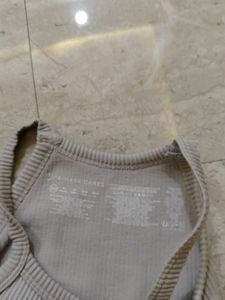 Ribbed Tank Top Xs light grey