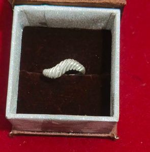 Unique Wavy Silver Ring