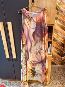 Artistic Print Sleeveless Dress