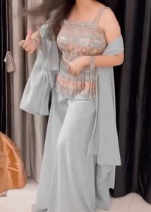 Elegant sharara Kurta Set with Shrug