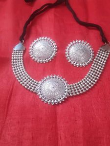 New Oxidised Silver Necklace Set