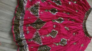Embroidered Pink Lehenga Skirt