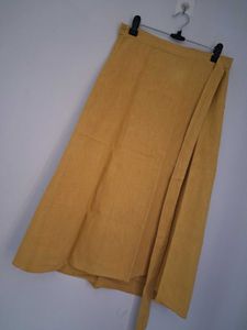 Mustard Yellow Wrap Skirt