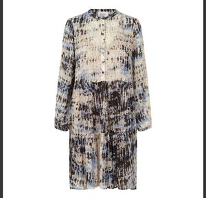 SECOND FEMAY Boho Tie-Dye Tiered Midi Dress