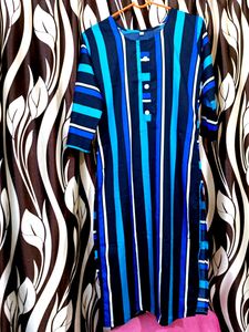 Blue Striped Kurti